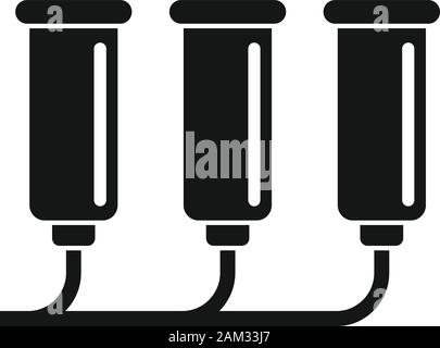 Milk assembly line icon. Simple illustration of milk assembly line vector icon for web design isolated on white background Stock Vector