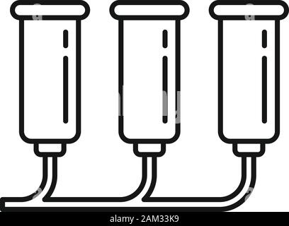 Milk assembly line icon. Outline milk assembly line vector icon for web design isolated on white background Stock Vector