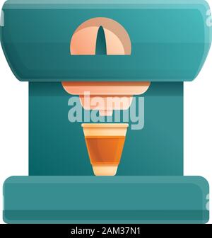 Capsule coffee machine icon. Cartoon of capsule coffee machine vector icon for web design isolated on white background Stock Vector