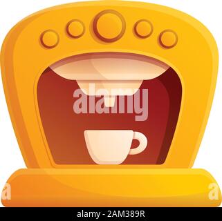 Retro coffee machine icon. Cartoon of retro coffee machine vector icon for web design isolated on white background Stock Vector