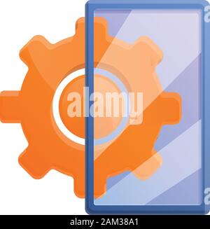 Repair phone icon. Cartoon of repair phone vector icon for web design isolated on white background Stock Vector