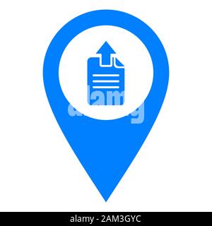 Document Upload And Location Pin Stock Photo Alamy
