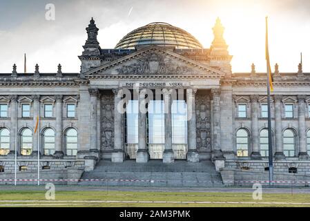The Reichstag building in Berlin. Stock Photo