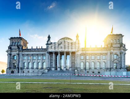 The Reichstag building in Berlin. Stock Photo