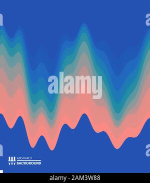 Aurora Borealis. Abstract wavy background with modern gradient colors. Trendy liquid design. Vector illustration for banners, flyers and presentation. Stock Vector