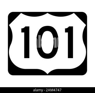 US route 101 sign Stock Photo