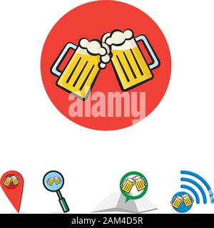 icon beer indicator - collection Stock Vector