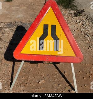 spanish road sign Stock Photo