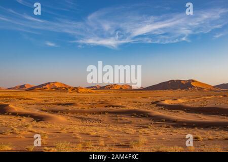 Sand dunes in Rab al Khali or Empty quarter near Salalah in Dhofar Oman Stock Photo