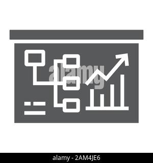 Business plan glyph icon, business and finance, project sign, vector graphics, a solid pattern on a white background, eps 10. Stock Vector