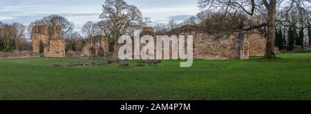 Basingwerk abbey, Greenfield Heritage Park, North Wales Stock Photo