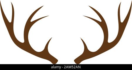 Deer antler ilustration logo vector template Stock Vector