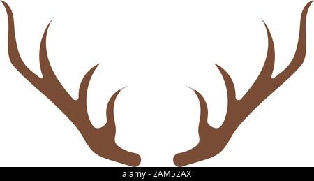 Deer antler ilustration logo vector template Stock Vector