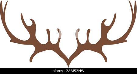 Deer antler ilustration logo vector template Stock Vector