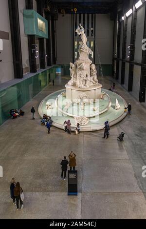 Fons Americanus, giant fountain sculpture by Kara Walker in the turbine hall of the Tate Modern art gallery, London Stock Photo