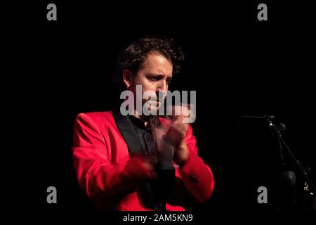 Jesus Olmedo flamenco dancer with Alec Dankworth's Spanish Accents, Scarborough Jazz Festival 2019 Stock Photo