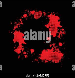 Red and black cartoon backdrop, comic book background. Retro vector