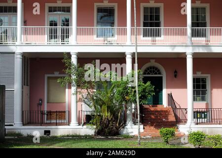 The House Assembly and Parliament Building of the Bahamas in downtown Nassau, New Providence Stock Photo