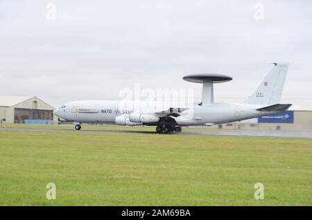 The Boeing E-4 Sentry,  AWACS, Military airborne early warning and control aircraft Stock Photo