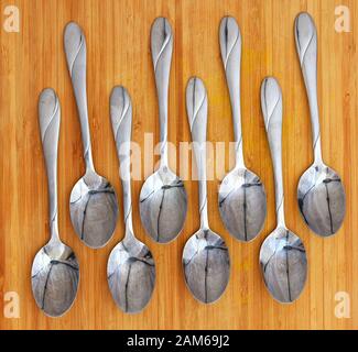 Spoons in Kitchen Stock Photo