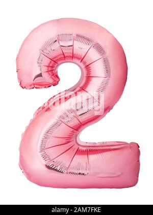 Number 24 twenty four made of rose gold inflatable balloons isolated on  white background Stock Photo - Alamy