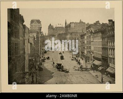 Views of Albany . ARMORYLocated corner Lark Street and Washington Avenue. Four Companies, A, B, C, and D, are quartered here. Drill room on main floor. B9Hk t Tf, I rfr ] m^;:^ ] Ridiii- ^ ! fcQBSTSB;^; 1 ^^^^IB W^ iipK^k SL&lt; I^?lB^lwflBR ? . ^—- ^ K.1 1 NORTH PEARL STREET, LOOKING NORTH FROM STATE STREETShowing Albany Savings Bank, and D and H Building on the left, also corner of Y. M. C, A. Large dry goods stores on right.. STATE STREET FROM BROADWAY State Street is a wide avenue which starts at Broadway and slopes straight up the hill to the Capitol, then stret^ches jvest beyond Washi Stock Photo