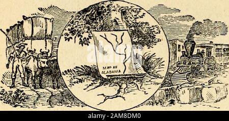 The national hand-book of American progress : a ready reference manual of facts and figures, from the discovery of America to the present time . Area, 47,156 sq. miles. Capital, Jackson.Pop. 1870, 827,922. So named from its Western boundary, and popularly knownas The Bayou State. First settled at Natchez in 1716 ; foi-medfrom territory of South Carolina and Georgia. Constitutionadopted March 1, 1817- 308 NATIONAL HAND-BOOit ALABAMA ADMITTED INTO THEUNION DEC. 14, 1819. Area, 50,722 sq. miles. Capital, MoxTGOMKRY. Pop. 1870, 996,992.So named after its principal river, the name signifying hereio Stock Photo