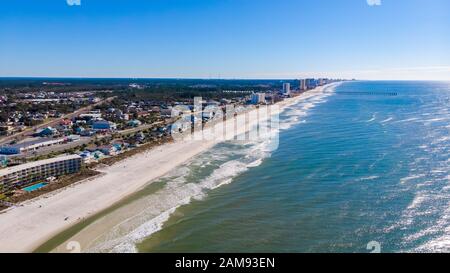 Aerial City view of the Gulf Shores, Alabama USA Stock Photo