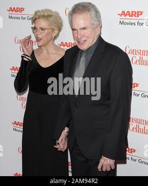 (L-R) Annette Bening and Warren Beatty at the AARP The Magazine's 19th Annual Movies For Grownups Awards held at the Beverly Wilshire, Four Seasons Hotel in Beverly Hills, CA on Saturday, ?January 11, 2020.  (Photo By Sthanlee B. Mirador/Sipa USA) Stock Photo