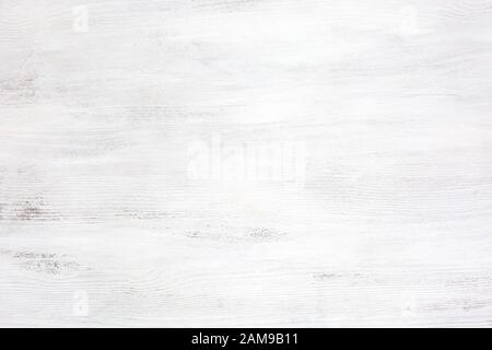 Old white wooden texture of rustic table. Stock Photo