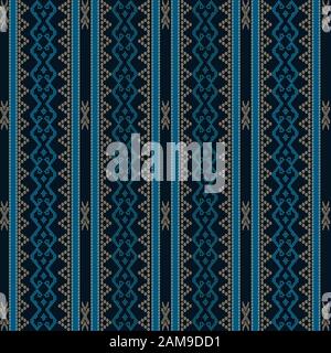 Beautiful Batak Ulos cloth motif with vertical design. Seamless pattern traditional cloth. Stock Vector