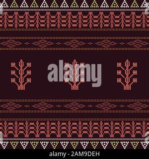Batak ethnic seamless pattern with motif ulos. creative design cloth pattern Stock Vector