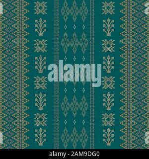 Batak ethnic seamless pattern with motif ulos. creative design cloth pattern Stock Vector