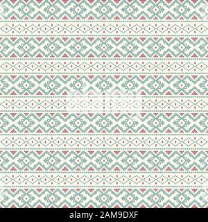 Creative design cloth horizontal pattern. Tribal ethnic ornament seamless pattern. Colorful vector illustration. Ethnic motif for textile Stock Vector