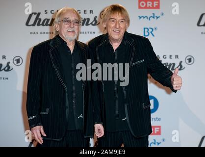 Berlin, Germany. 11th Jan, 2020. The Amigos are coming to the show 'Schlagerchampions - The great festival of the best'. Credit: Britta Pedersen/dpa-Zentralbild/dpa/Alamy Live News Stock Photo