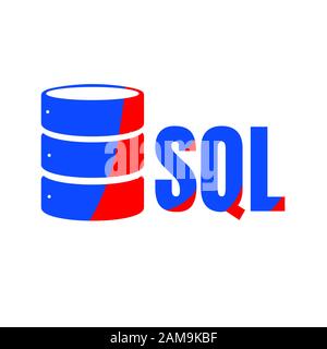 SQL Database Icon Logo Design UI or UX App Stock Photo - Alamy