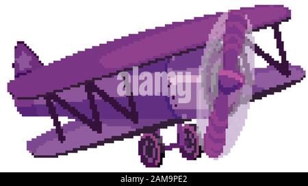 Single picture of purple airplane illustration Stock Vector