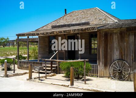 Langtree, Texas, USA - July 14 2009: Judge Roy Been Saloon and Court House Museum, Langtry, Texas Stock Photo