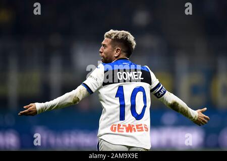 Milan, Italy - 11 January, 2020: Alejandro Gomez of Atalanta BC gestures during the Serie A football match between FC Internazionale and Atalanta BC. The match ended 1-1 tie. Credit: Nicolò Campo/Alamy Live News Stock Photo