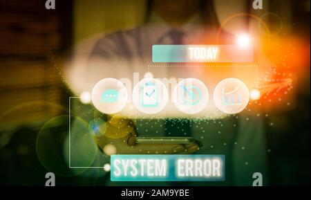 Handwriting text writing System Error. Conceptual photo instruction that is not recognized by an operating system Stock Photo