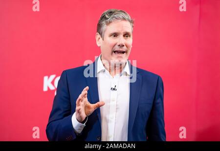 Labour MP Sir Keir Starmer launches his Labour leadership campaign in Manchester 11th January 2020. Stock Photo