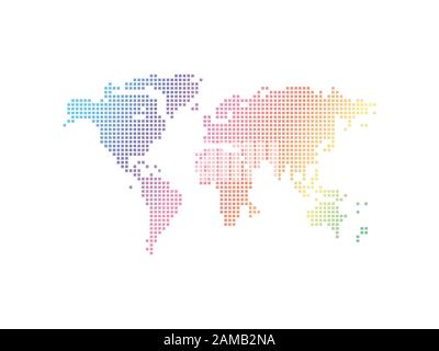 Vector abstract world map Stock Vector