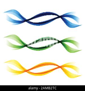 Set of wavy banners Stock Vector