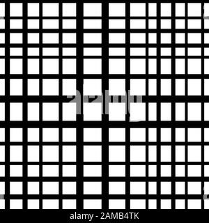 Vector white square checkered background or texture. Simple grid of intersecting lines. Abstract seamless patterns with squares. Cloth design, wallpap Stock Vector