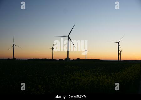 Wind turbine, renewable energy Stock Photo
