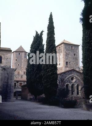 EXTERIOR. Location: MONASTERIO DE POBLET. Vimbodí. TARRAGONA. SPAIN. Stock Photo