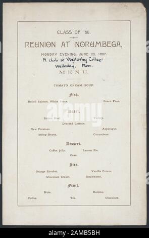 REUNION OF CLASS OF '86 (held by) WELLESLEY COLLEGE CLUB (at) WELLESEY, MA  TITLED REUNION AT NORUMBEGA; REUNION OF CLASS OF '86 [held by] WELLESLEY COLLEGE CLUB [at] WELLESEY, MA Stock Photo