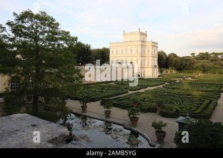 The Casino del Bel Respiro and its secret gardens. in 'Villa Doria Pamphili' Rome, Italy. Stock Photo