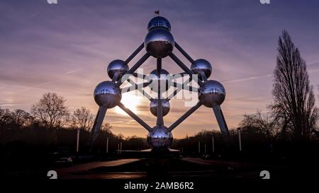 Atom-shaped architectural museum, built for the 1958 Atom World Fair Stock Photo