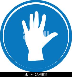 Web icon. Hand, bunch of fives. Helping hand icon. Glove Icon. Stock Vector